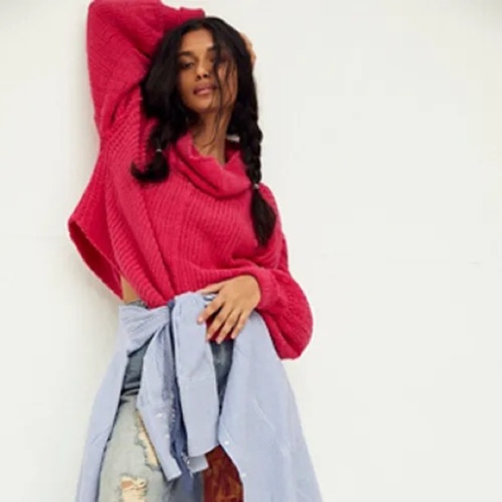 NEW Free People BE YOURS Pullover Sweater in Sugar Jam Z265-12